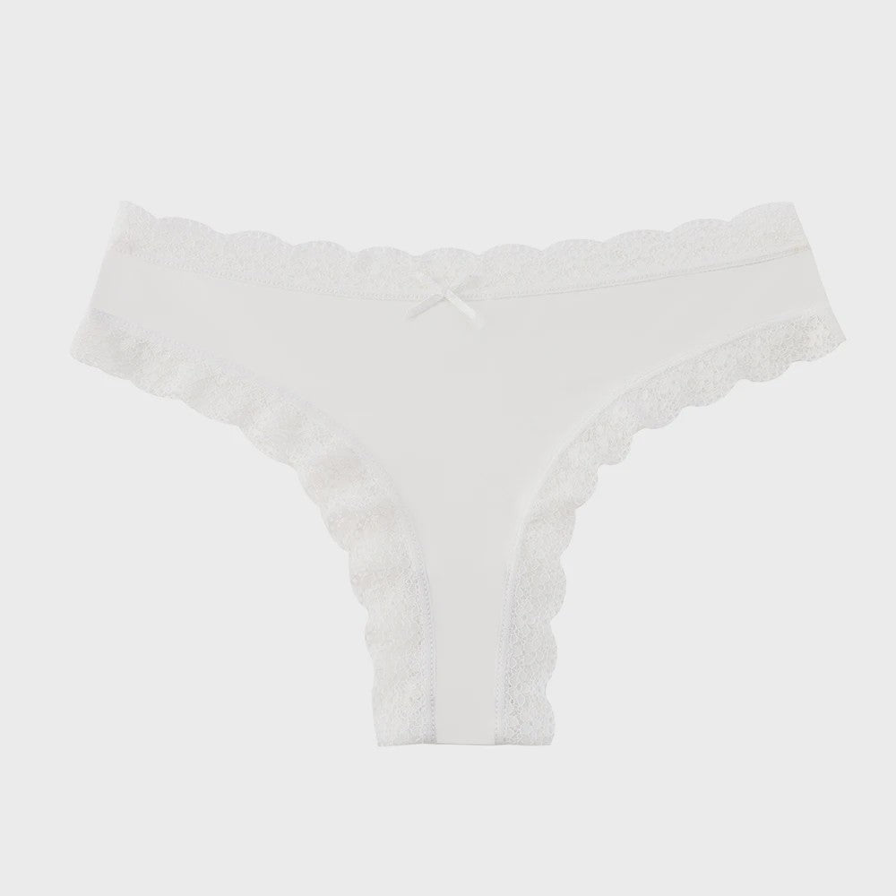 Dames Kant & Luipaardprint Thong Panties - Sexy, Ademend & Comfortabel Ondergoed