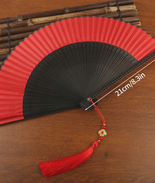 Elegante Chinese Stijl Vouwbare Handwaaier met Kwastje - Perfect voor Dans, Decoratie of Cadeau