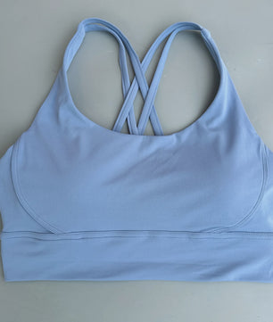 Comfortabele Sports BH met Push-Up Effect en Kruisbanden - Hoge Ondersteuning voor Yoga & Fitness