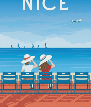 Nordic Canvas Poster: Kleurrijke Reisposters van Europese Steden - Parijs, Nice, Monaco