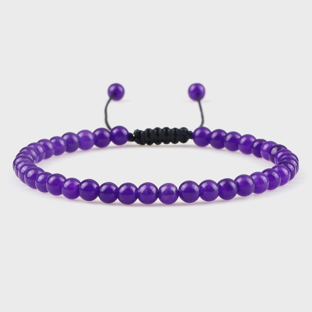 Natuurlijke 4mm Kralen Armbanden - Agate & Onyx - Yoga, Gebed & Stijlvol