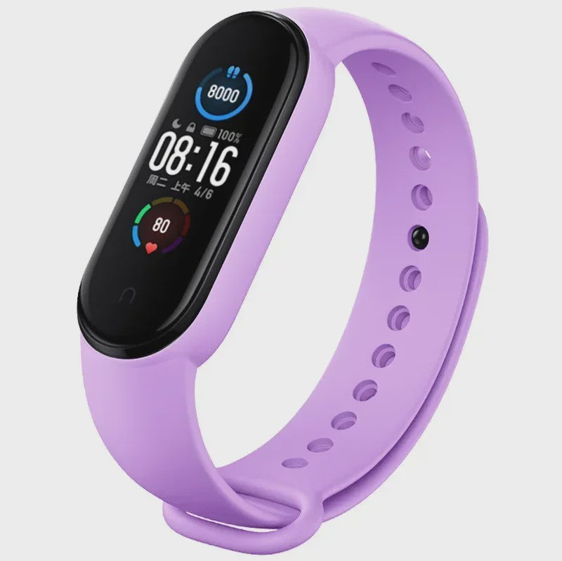 Siliconen Polsband voor Xiaomi Mi Band 7, 6, 5, 4, 3 - Vervangend Bandje Smartwatch Accessoire