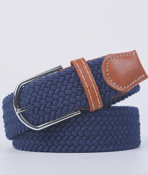 Unisex Gevlochten Elastische Riem met Pin Gesp - 107-130cm