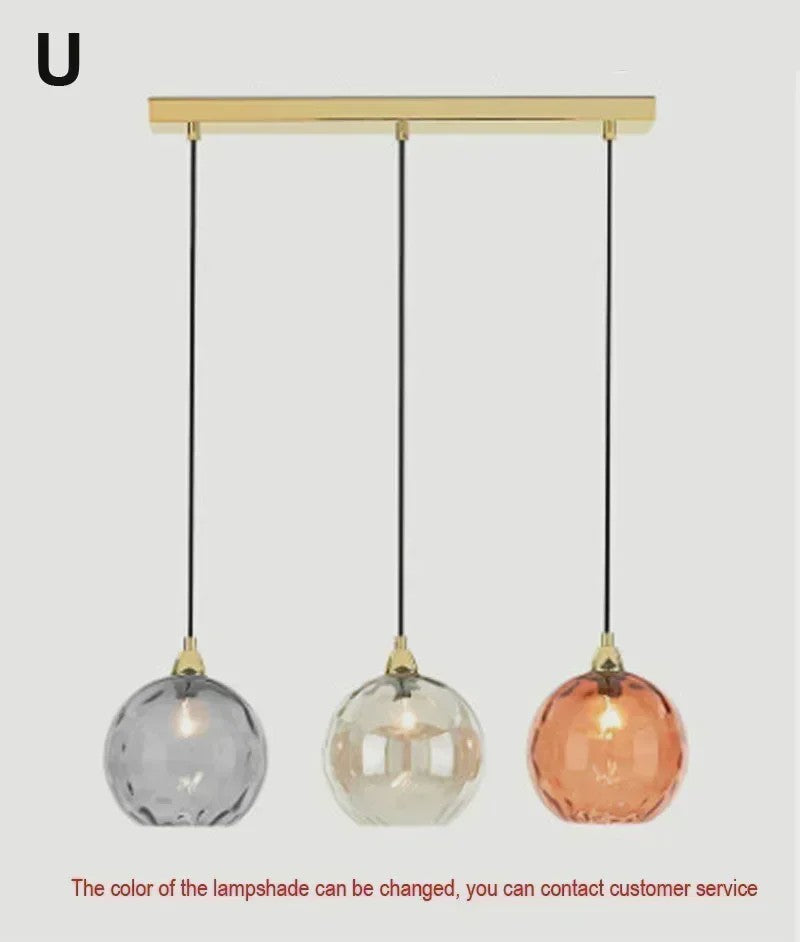 Kleurrijke Moderne Glazen Hanglamp - Stijlvolle Plafondlamp voor Woonkamer & Eetkamer