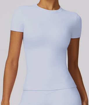 NCLAGEN Sport T-shirt Dames - Ademend & Stretchy Korte Mouw voor Yoga, Fitness & Hardlopen