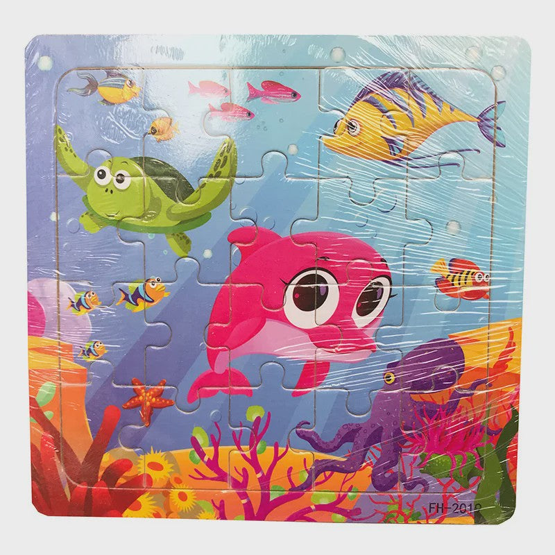 Houten 3D Puzzel Set - 20 Stuks - Dieren & Voertuigen - Educatief Montessori Speelgoed voor Kinderen 3-6 Jaar