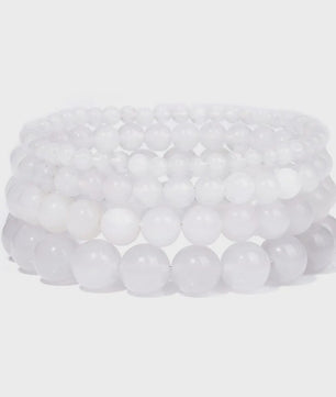 Handgemaakte Natuursteen Armbanden - Onyx & Agate Kralen - Yoga & Reiki Energie - Unisex 19cm