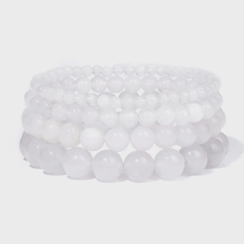 Handgemaakte Natuursteen Armbanden - Onyx & Agate Kralen - Yoga & Reiki Energie - Unisex 19cm