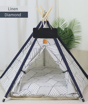Stijlvolle Huisdierten Teepee Tent - Comfortabel & Wasbaar Bed voor Katten en Kleine/Middelgrote Honden