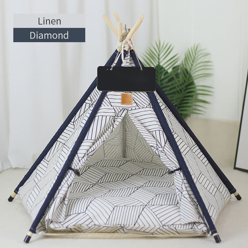 Stijlvolle Huisdierten Teepee Tent - Comfortabel & Wasbaar Bed voor Katten en Kleine/Middelgrote Honden