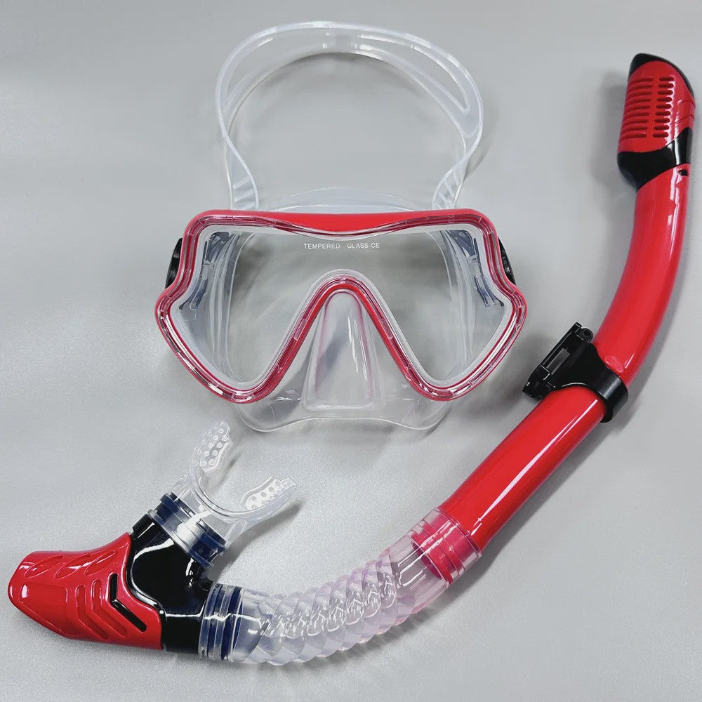 Professionele Duikbril en Snorkel Set voor Volwassenen - Panoramisch Gehard Glas