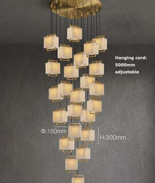 Luxe Marmer LED Kroonluchter Goud/Chroom - Dimbaar