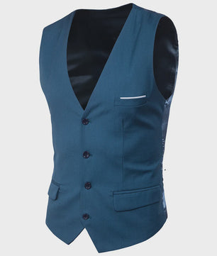 Stijlvol Heren Gilet - Slim Fit voor Bruiloft, Feest of Zakelijk