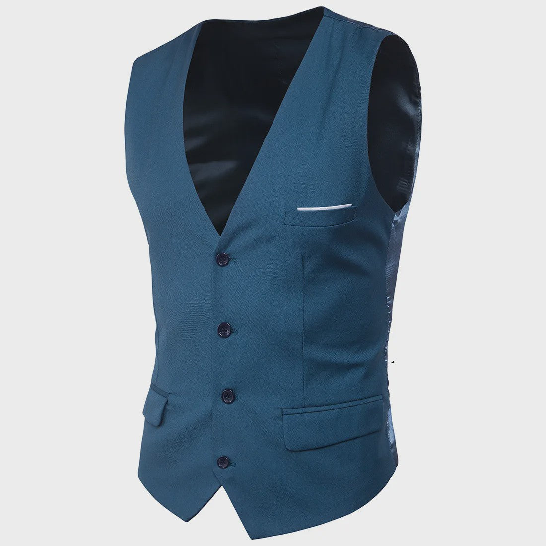 Stijlvol Heren Gilet - Slim Fit voor Bruiloft, Feest of Zakelijk
