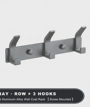 Moderne Aluminium Wandhaken Zwart - Ophangrek voor Handdoeken, Jassen en Meer