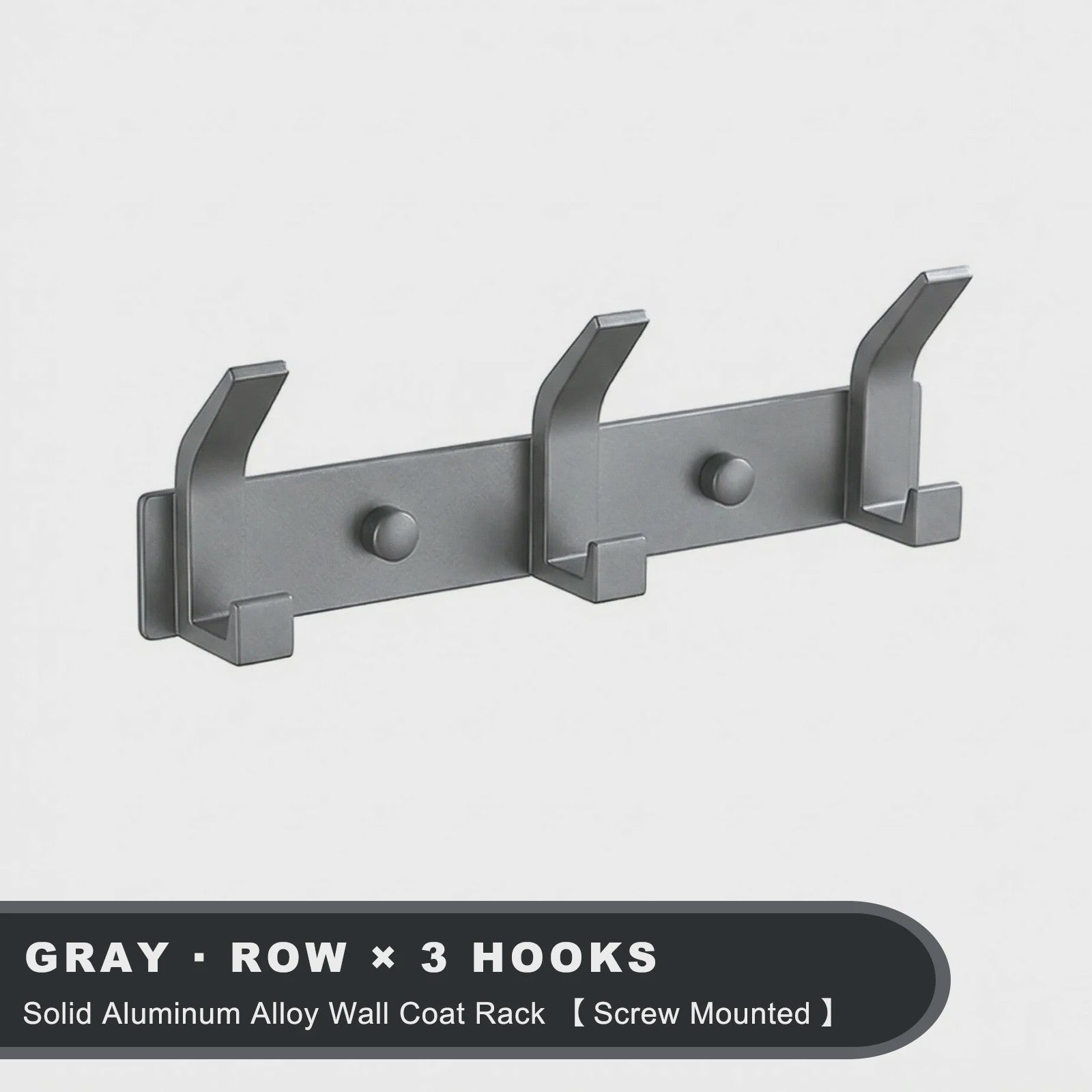 Moderne Aluminium Wandhaken Zwart - Ophangrek voor Handdoeken, Jassen en Meer