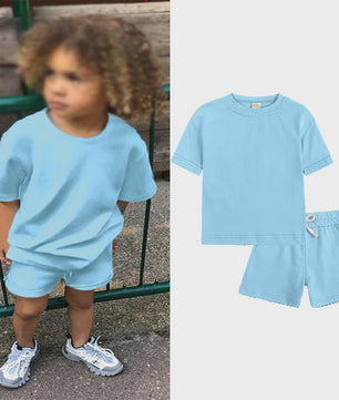 Zomer Set Kinderen: T-shirt met Korte Broek - Jongens & Meisjes Sportkleding Outfit