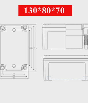 Waterproof Plastic Enclosure Box Electronic Electrical Project Box ABS Outdoor Junction Box Housing IP67 Project Instrument Case