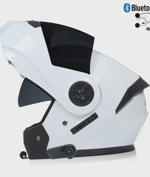 Modulaire Motorhelm Unisex met Dubbel Vizier & Bluetooth - DOT Gecertificeerd