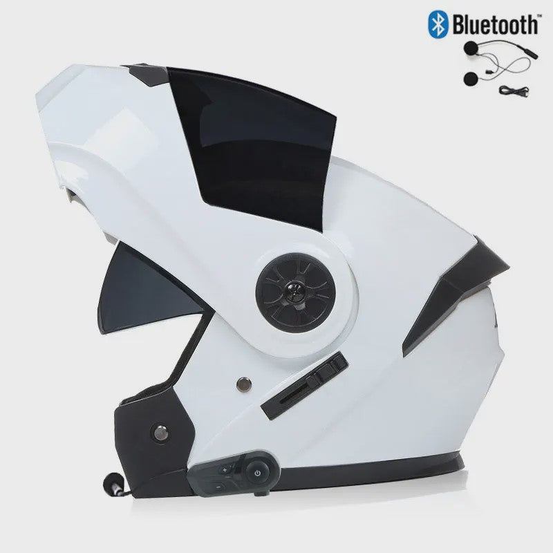 Modulaire Motorhelm Unisex met Dubbel Vizier & Bluetooth - DOT Gecertificeerd