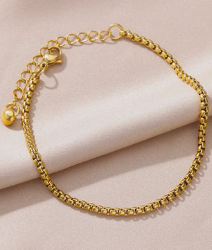 Gouden Roestvrij Staal Enkelbandjes met Parels en Kleurrijke Bedels - Zomer Sieraden