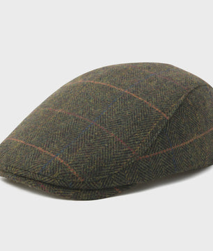 Heren Visgraat Wolmix Flat Cap - Stijlvolle Newsboy & Gatsby Pet voor Winter & Outdoor