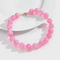 Trendy Multicolor Statement Ketting met Grote Ronde Kralen - Handgemaakt