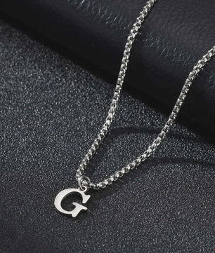Vnox RVS Letter Ketting Heren - Kies Uw Initiaal - Waterdicht & Minimalistisch