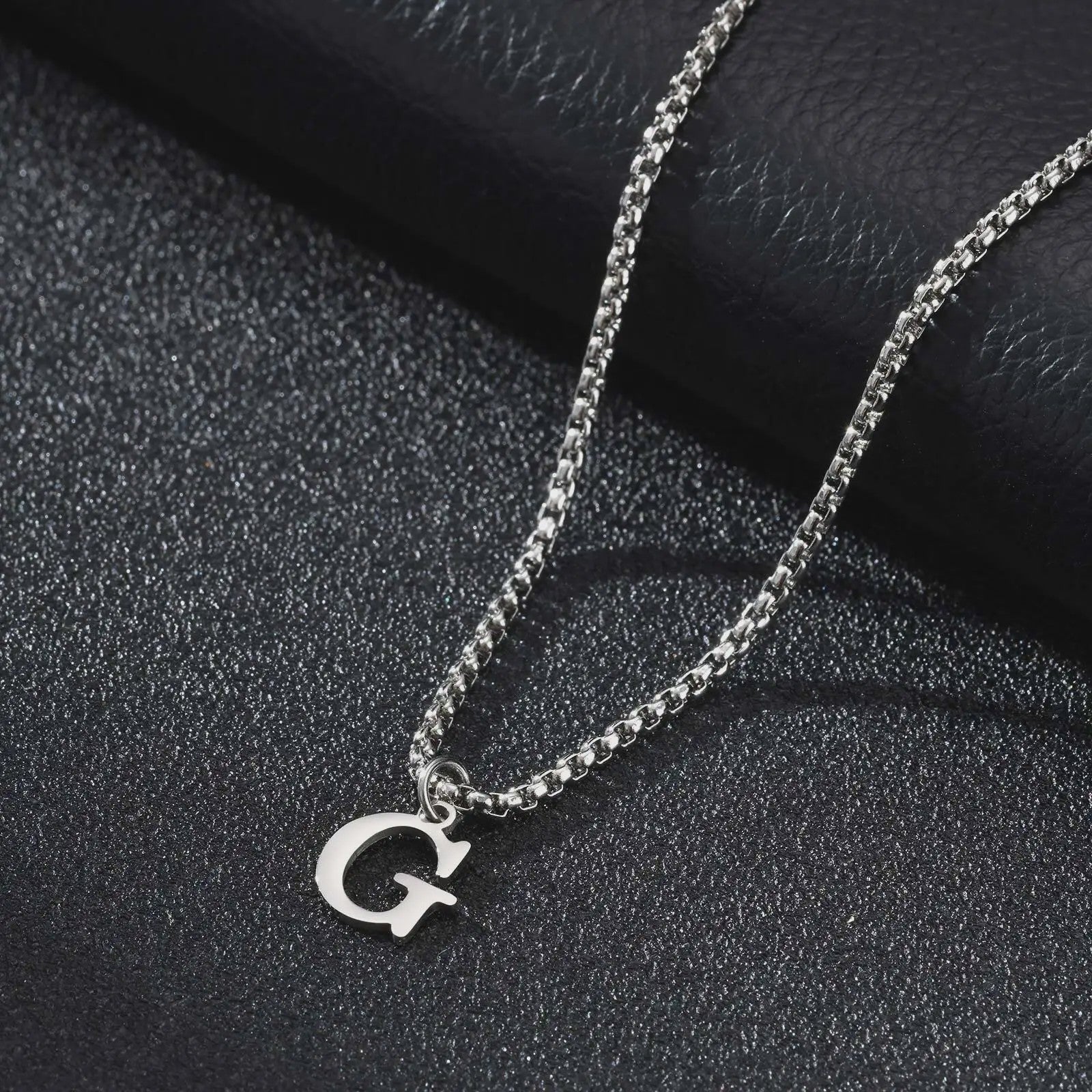 Vnox RVS Letter Ketting Heren - Kies Uw Initiaal - Waterdicht & Minimalistisch