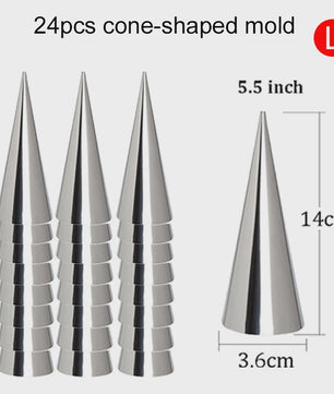 Roestvrijstalen Bakvormen Set: Croissant & Cone Molds voor Thuisgebruik