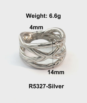Nieuw Design Geometrische Kralen Ring - Roestvrij Staal Dames Sieraden