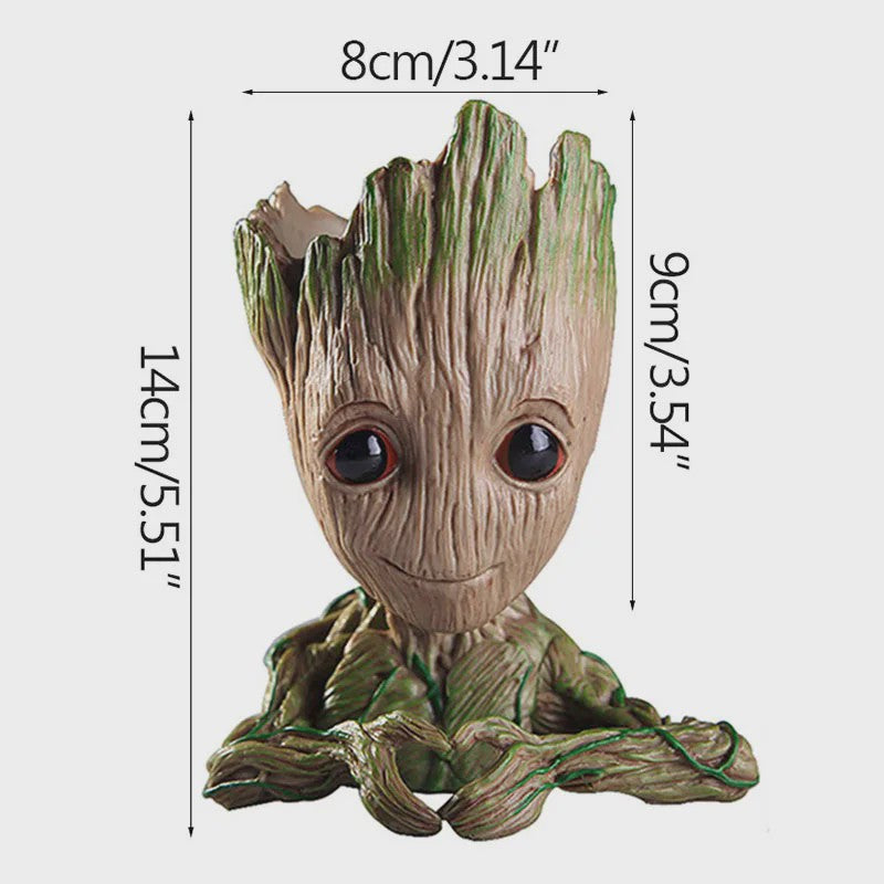 Groot Plantenpot & Decoratief Figuur - Leuke Woondecoratie