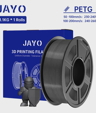 JAYO PETG 3D Printer Filament - 1.75mm Clear, 1.1kg, Hoge Taaiheid, Net Gewikkeld