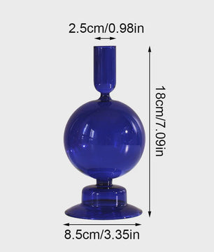 Set van 10 Luxe Glazen Kandelaars - Sfeervolle Decoratie voor Woonkamer, Bruiloft & Feest