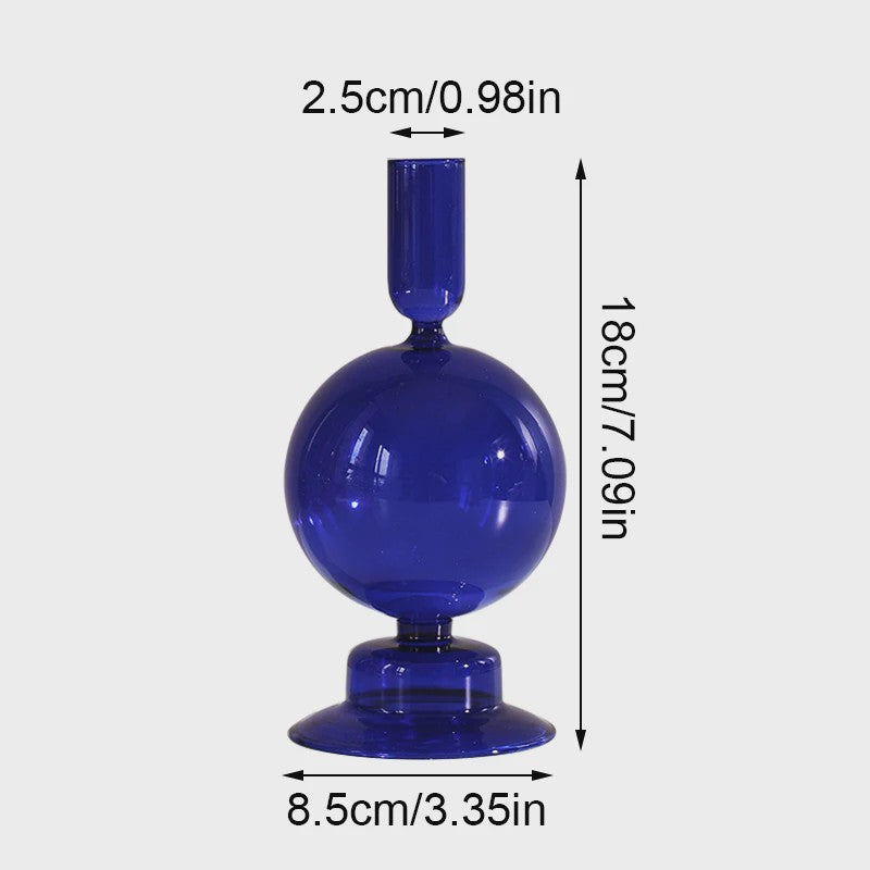 Set van 10 Luxe Glazen Kandelaars - Sfeervolle Decoratie voor Woonkamer, Bruiloft & Feest