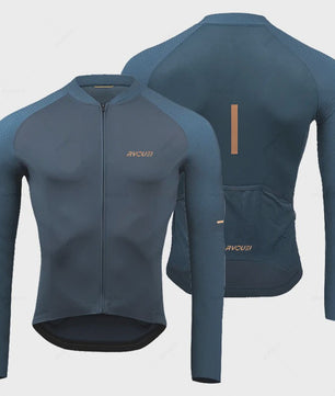 Heren Fietsset Lange Mouw Jersey met Bib Pants - Ademend en Comfortabel