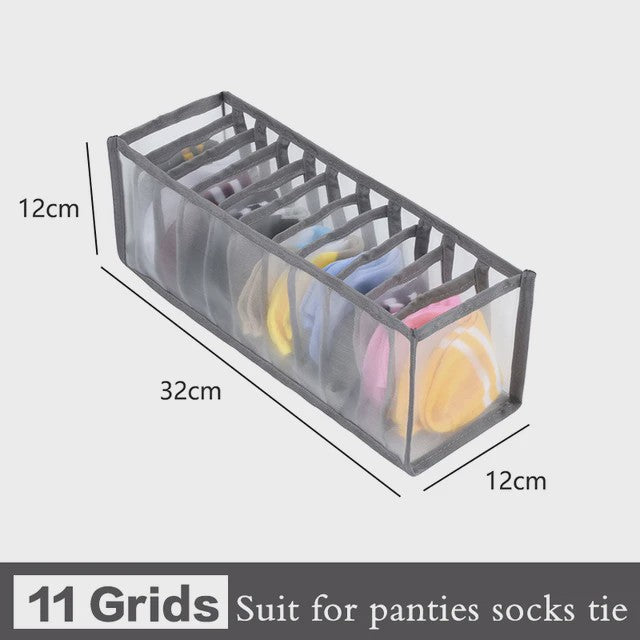 Opvouwbare Lade Organizer Set voor Ondergoed, Sokken en BH's - Mesh Opbergdozen