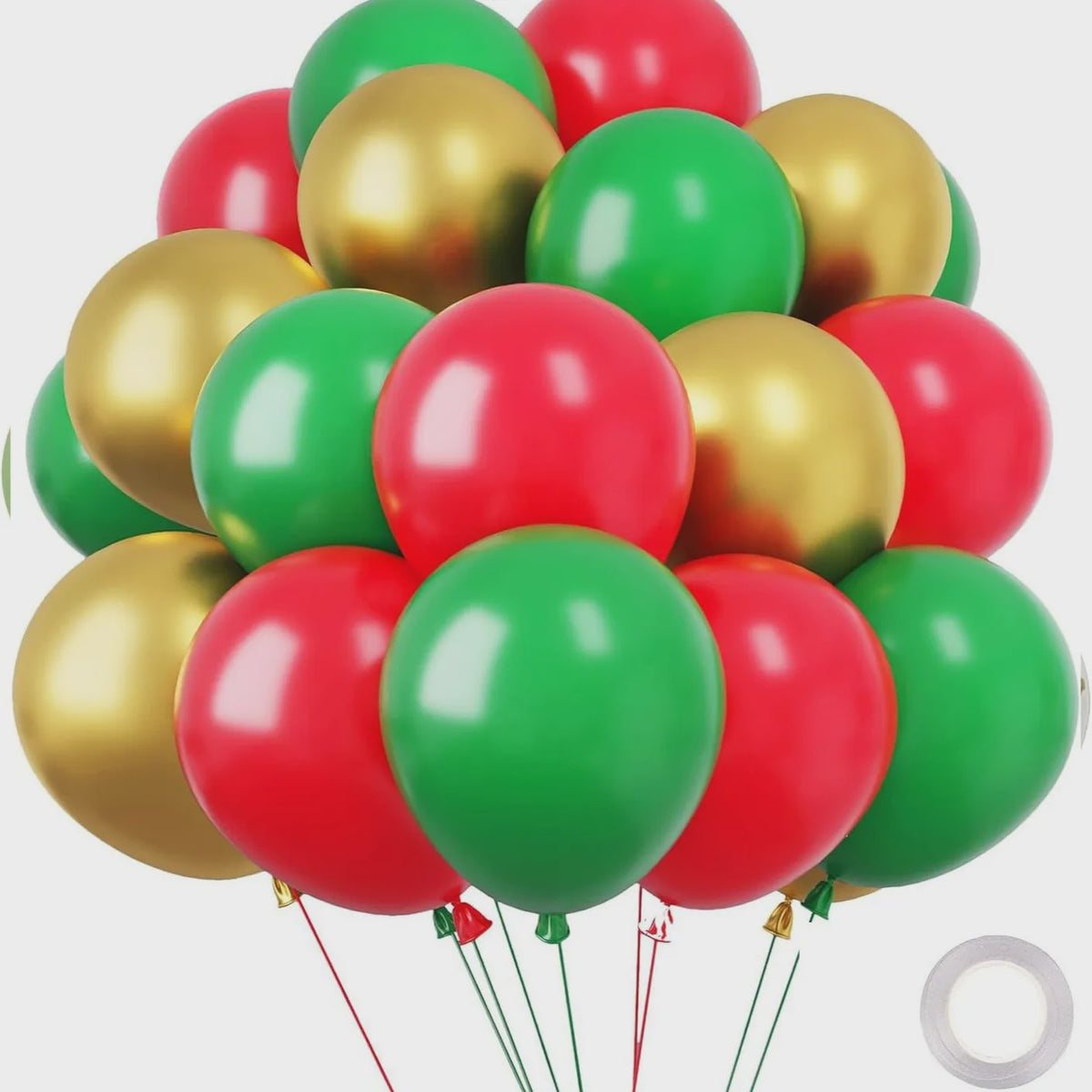 30 Stuks Chrome Latex Ballonnen Mix: Wit, Roze & Blauw - Feestdecoratie