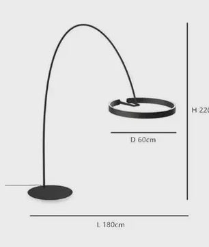 Moderne Gouden Ring Vloerlamp - Minimalistisch Design, Luxe Verlichting voor Woonkamer