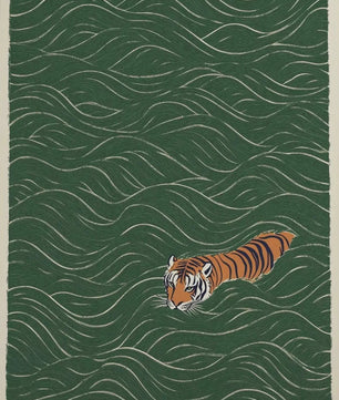 Japanse Canvas Poster: Zen Bos, Koi Vis & Kraanvogel - Sfeervolle Wanddecoratie