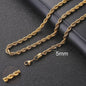 Vnox Gouden Kubaanse Ketting - Roestvrij Staal Unisex Halsketting