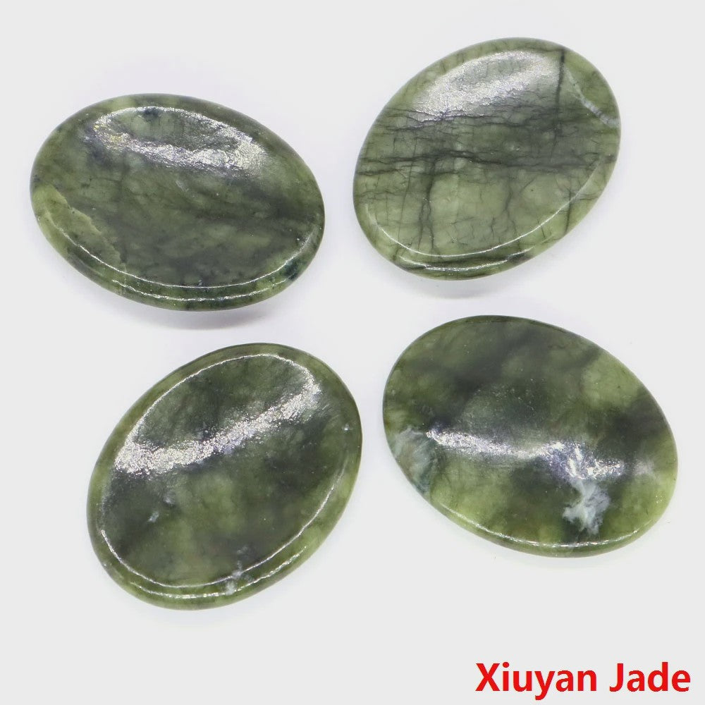 7 Chakra Kristallen Worry Stones - Ovalen Massage & Meditatie Edelstenen (35x45mm)