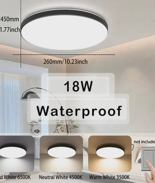 Waterdichte LED Plafondlamp Rond - 18W/30W/40W - IP54 - Badkamer, Keuken, Woonkamer