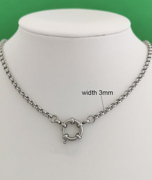 Gouden Roestvrij Stalen Ketting met Sailor Sluiting - Unisex Choker