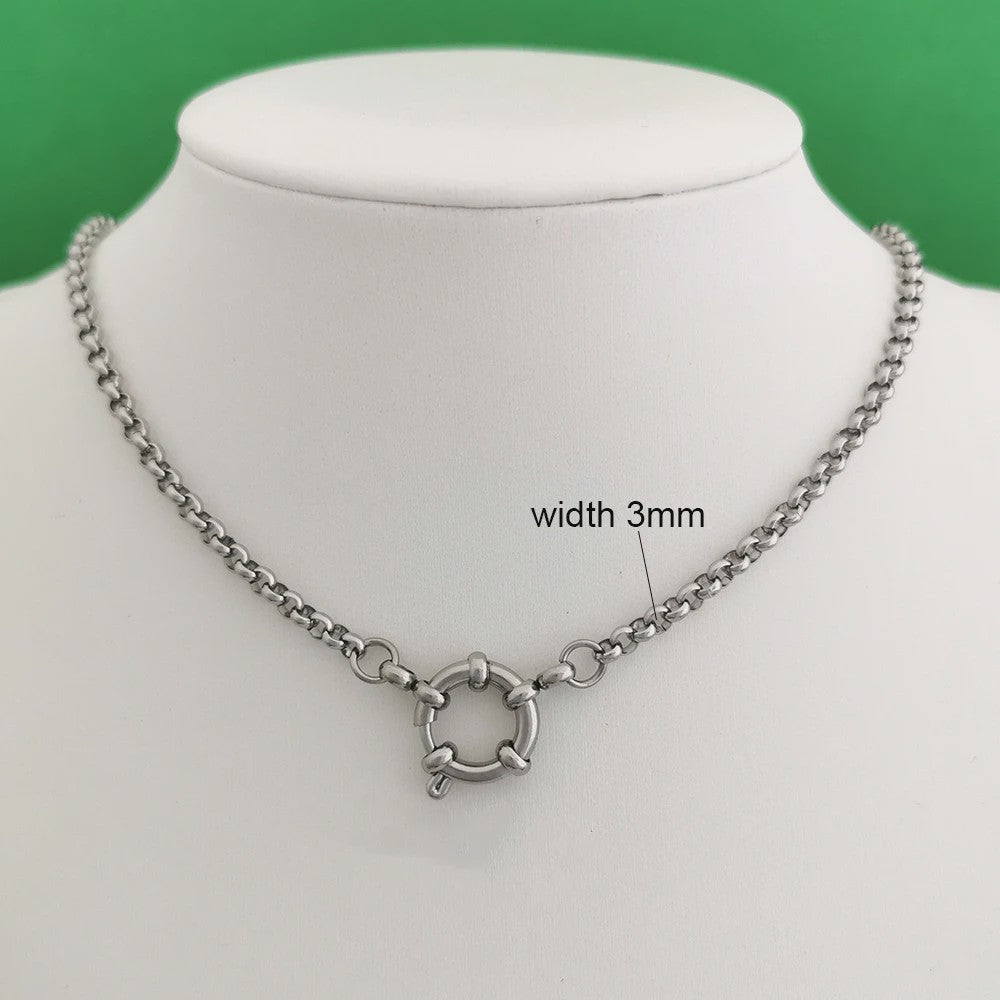 Gouden Roestvrij Stalen Ketting met Sailor Sluiting - Unisex Choker