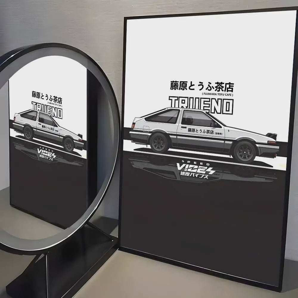 Initial D AE86 JDM Poster - Iconische Auto Kunst voor de Fan
