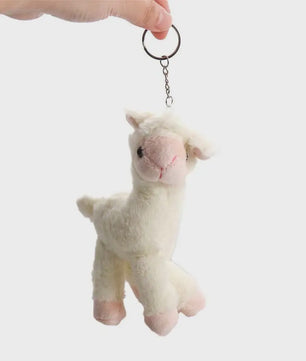 Pluche Alpaca Sleutelhanger - Schattige Knuffel Dierenhanger voor Tassen en Sleutels