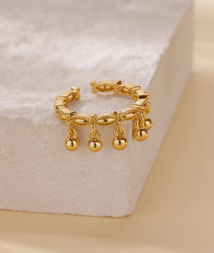 Gouden Ringen Dames - Roestvrij Staal Chunky Open Ringen Vintage Geometrisch Design