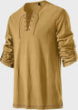 Heren Middeleeuwse Tuniek met Vetersluiting - Renaissance, Viking & Piraat Kostuum Shirt