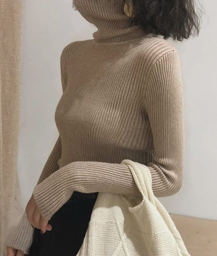 Dames Gebreide Turtleneck Trui - Slim Fit Koreaans Stijl | Herfst & Winter Collectie